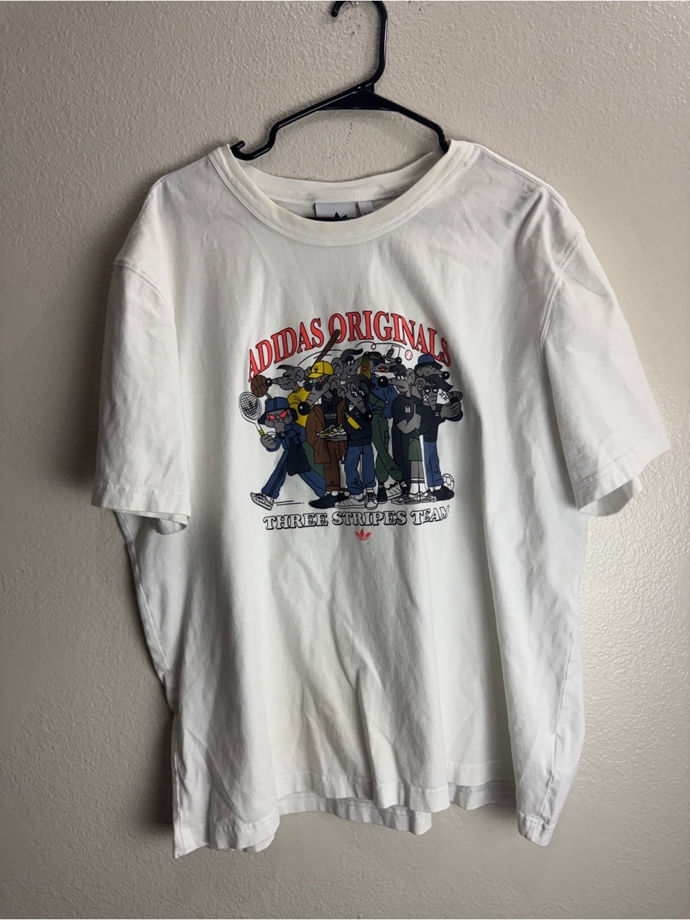 Adidas Original Three Stripes Team Rat Shirt Size XL